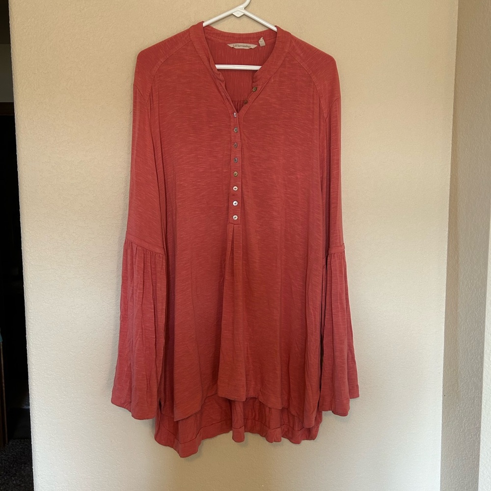 Soft Surroundings Women's Boho Bell Sleeves Flowy Blouse 3X - Picture 2 of 10
